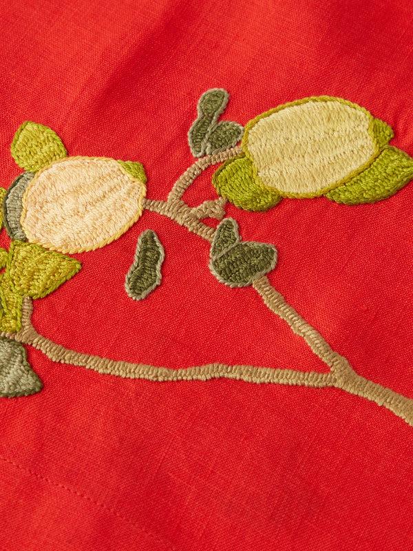 Bernadette Set Of 2 Hand-Embroidered Placemats