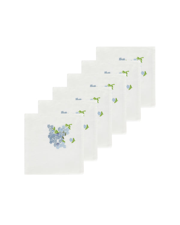 Bernadette Set Of 6 Hand-Embroidered Napkins