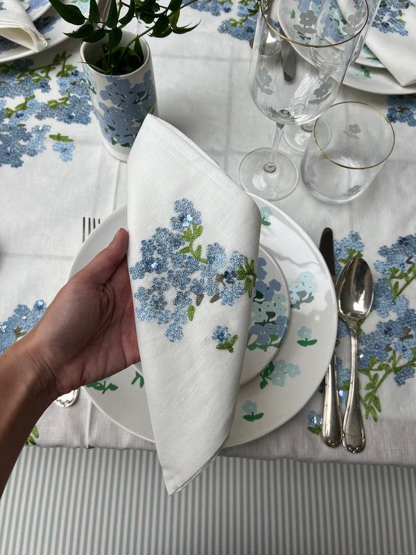 Bernadette Set Of 6 Hand-Embroidered Napkins