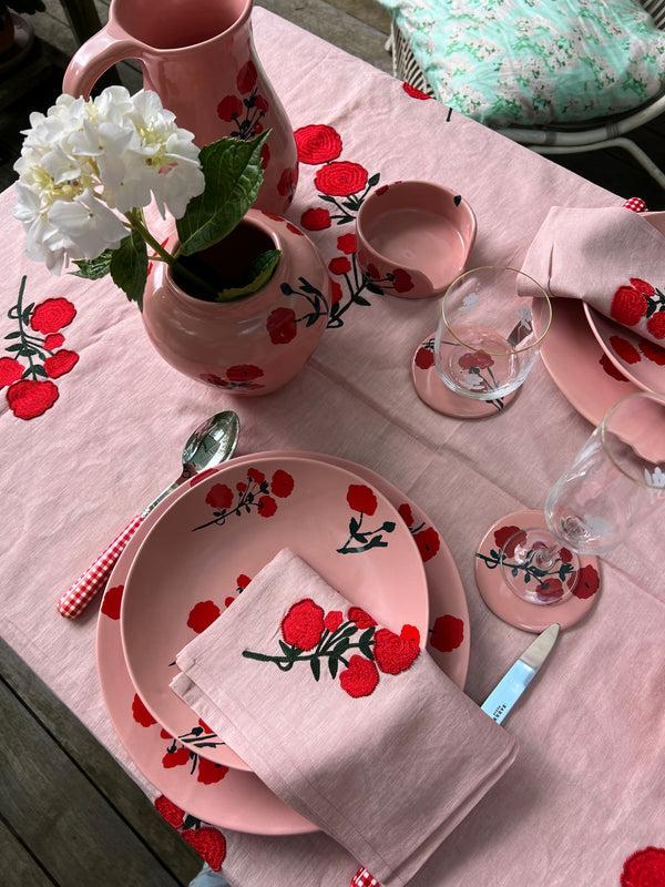 Bernadette Set Of 6 Hand-Embroidered Napkins