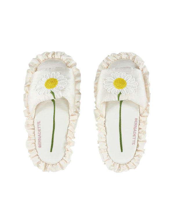 Bernadette Silk Daisy Slippers
