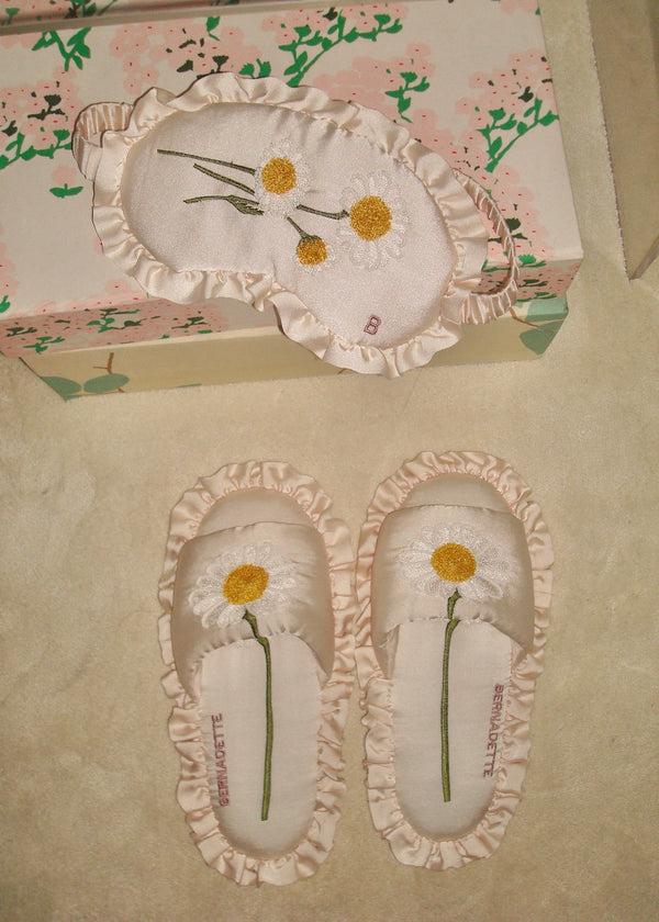 Bernadette Silk Daisy Slippers