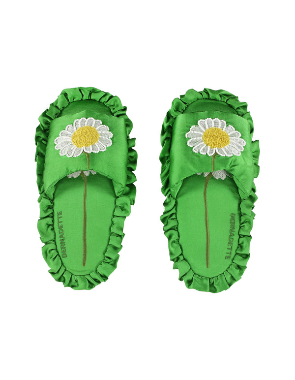 Bernadette Silk Daisy Slippers