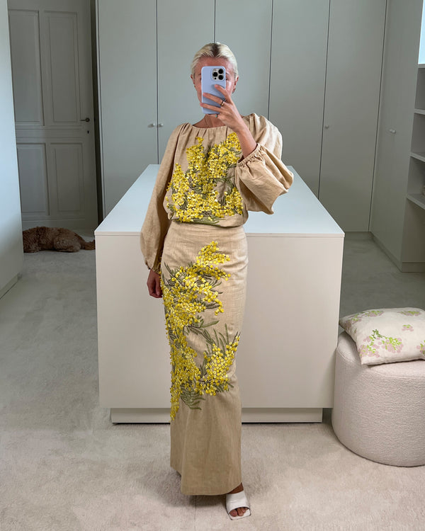 Bernadette Skirt Norma Embroidered