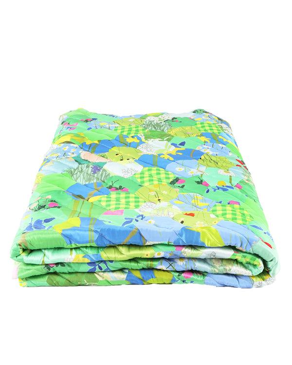 Bernadette Upcycled Quilt - Greens & Blues