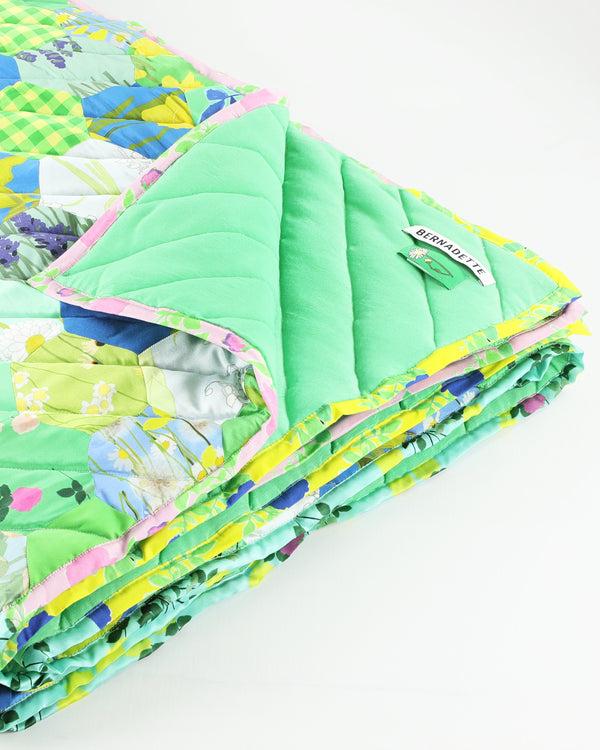 Bernadette Upcycled Quilt - Greens & Blues
