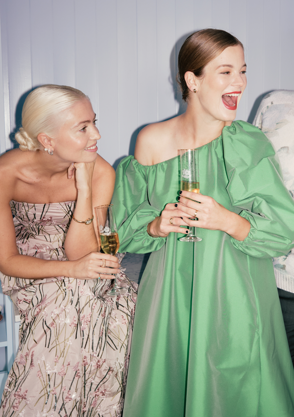 bernadette Set of 6 Little Flower Engraved Champagne Glasses