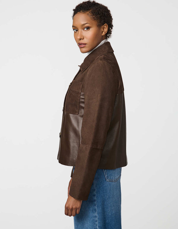 Bernardo Bennett Leather Suede Jacket