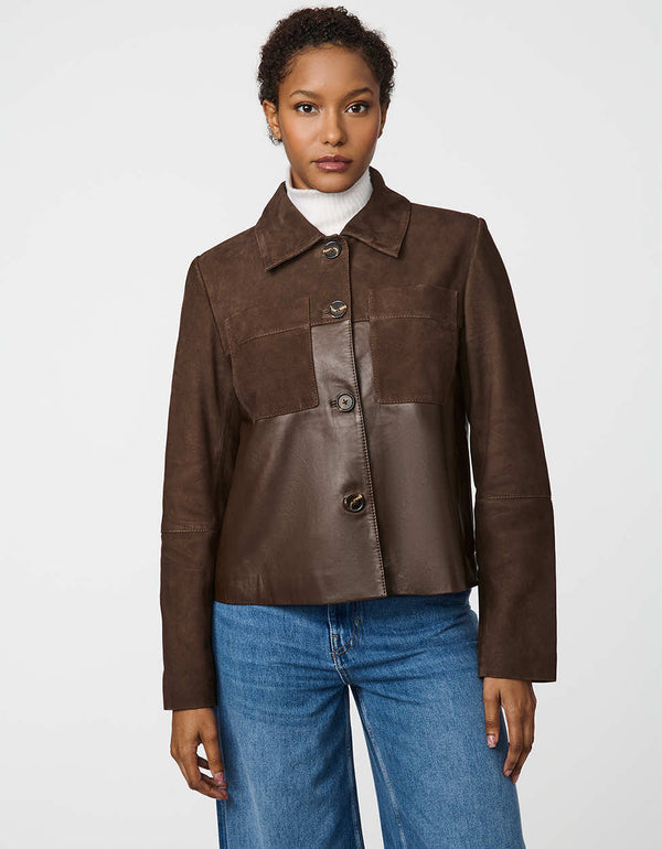 bernardo Bennett Leather Suede Jacket