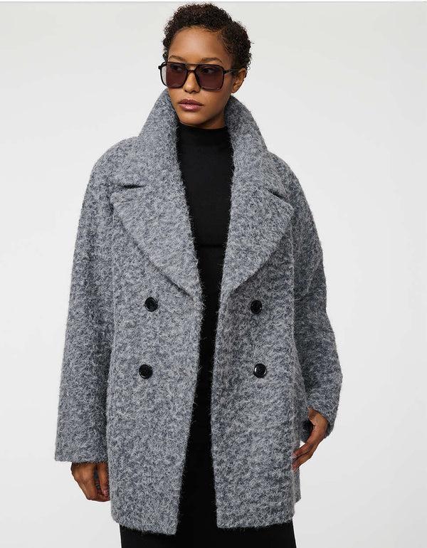 Bernardo Camden Boucle Pea Coat
