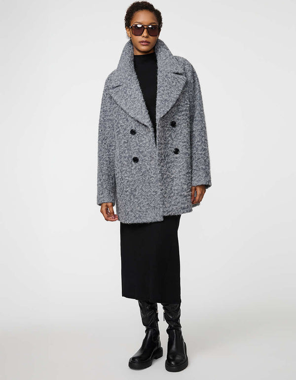 bernardo Camden Boucle Pea Coat