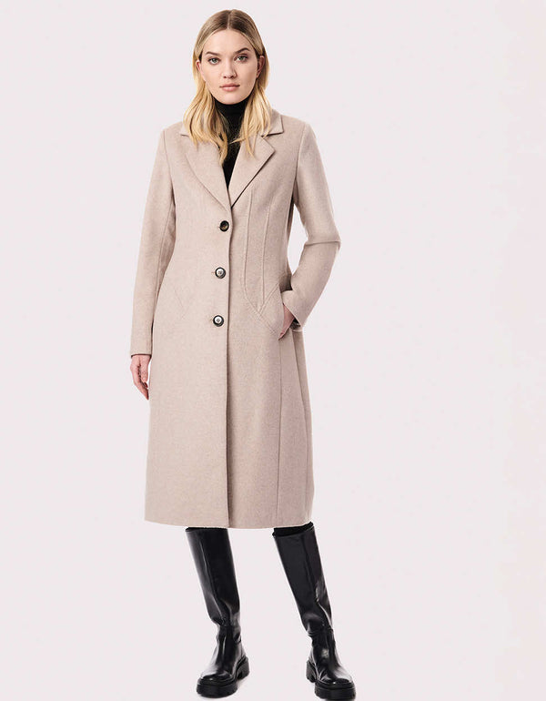 Bernardo City Chic Long Wool Coat For Women