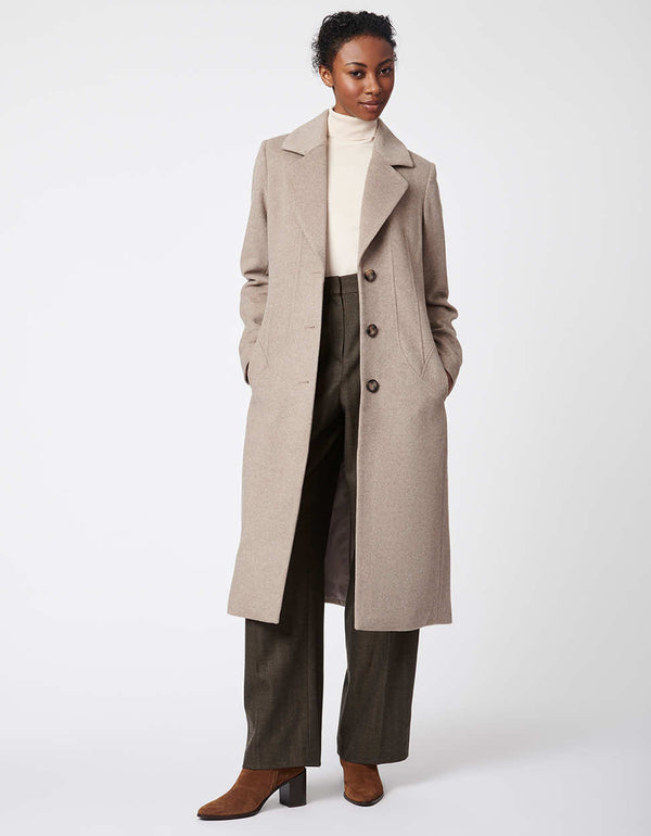 Bernardo City Chic Long Wool Coat For Women
