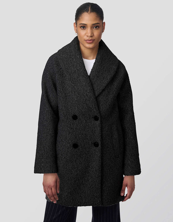 Bernardo City Retreat Textured Bouclé Coat