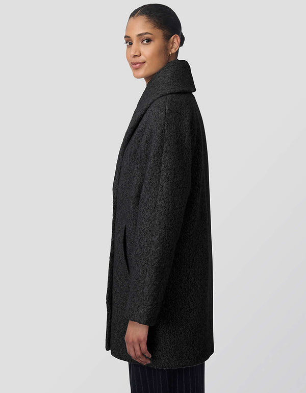 Bernardo City Retreat Textured Bouclé Coat