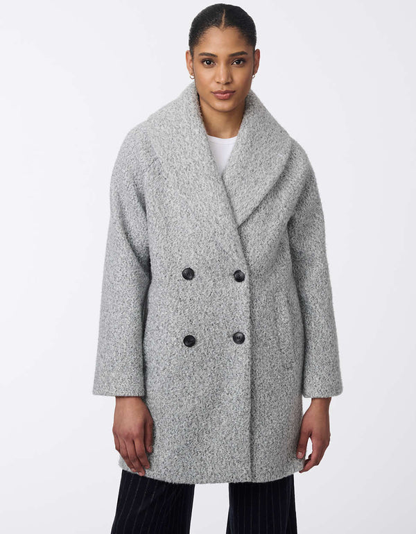 Bernardo City Retreat Textured Bouclé Coat