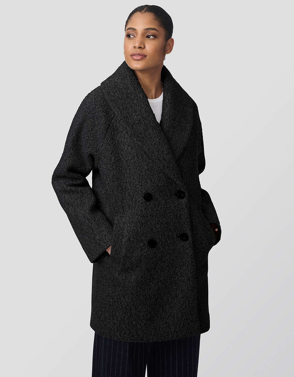 bernardo City Retreat Textured Bouclé Coat