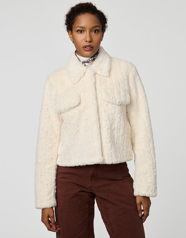 Bernardo Elle Faux Fur Jacket