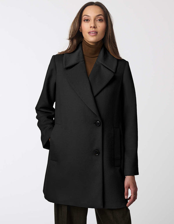 Bernardo Grand Sleek Wool Coat