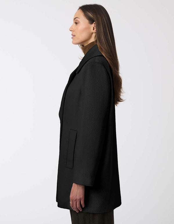 Bernardo Grand Sleek Wool Coat