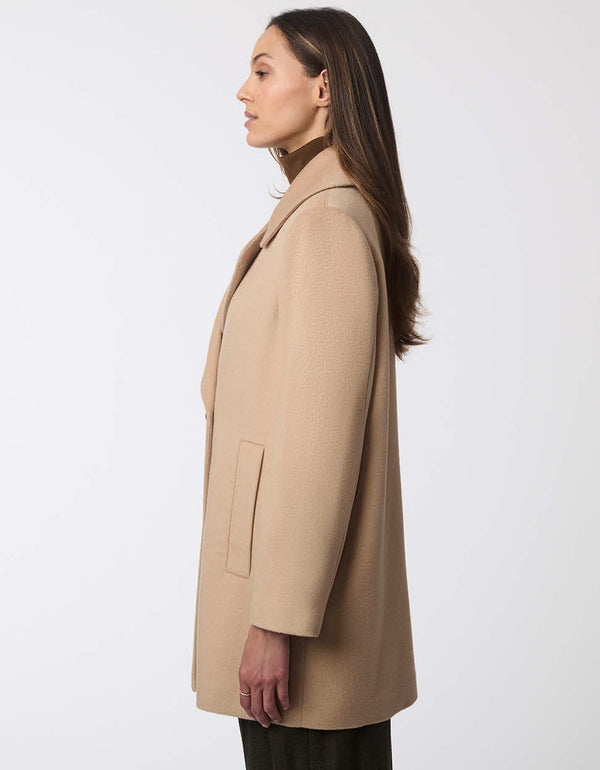 Bernardo Grand Sleek Wool Coat