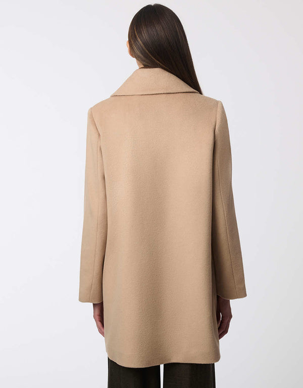 Bernardo Grand Sleek Wool Coat