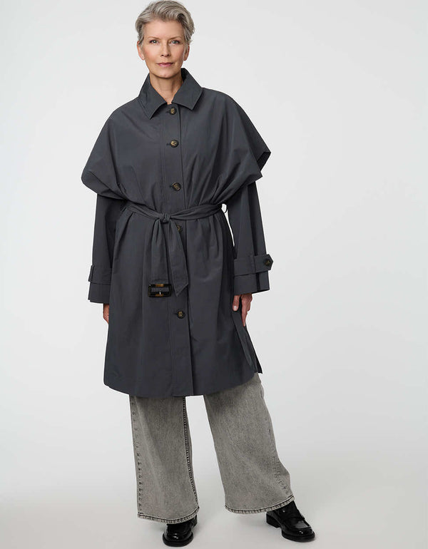 Bernardo Hawthorne 3-in-1 Cape Trench Coat