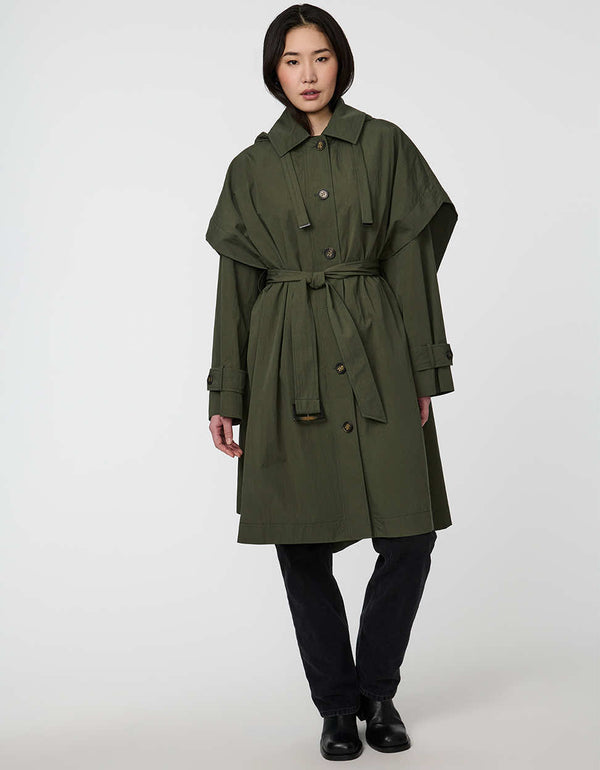 bernardo Hawthorne 3-in-1 Cape Trench Coat