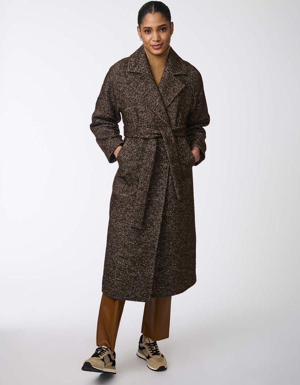 Bernardo Icon Refined Belted Wool Coat