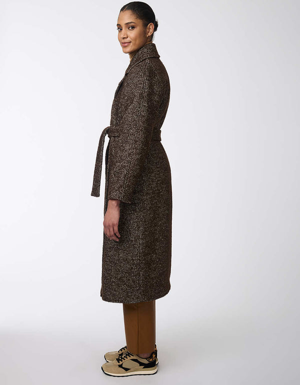 Bernardo Icon Refined Belted Wool Coat