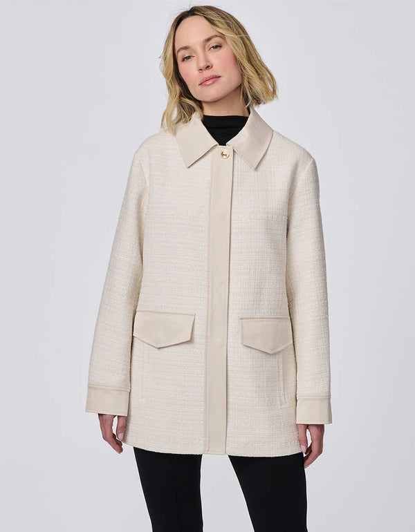 bernardo Lady Sophisticate Tweed Shacket