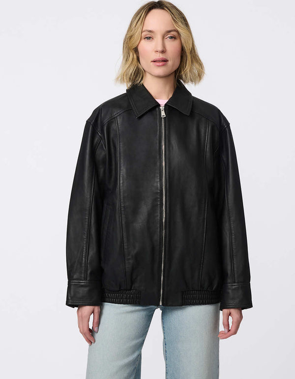 Bernardo Legacy Zip Leather Jacket