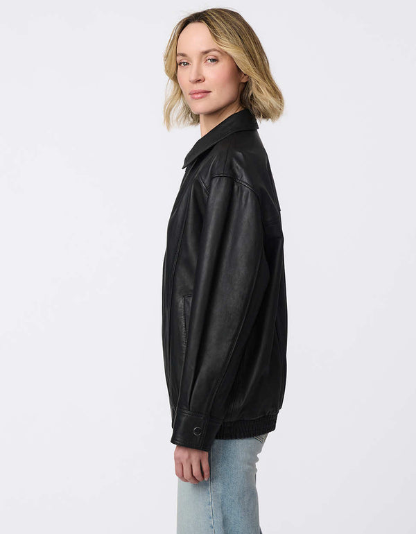 Bernardo Legacy Zip Leather Jacket