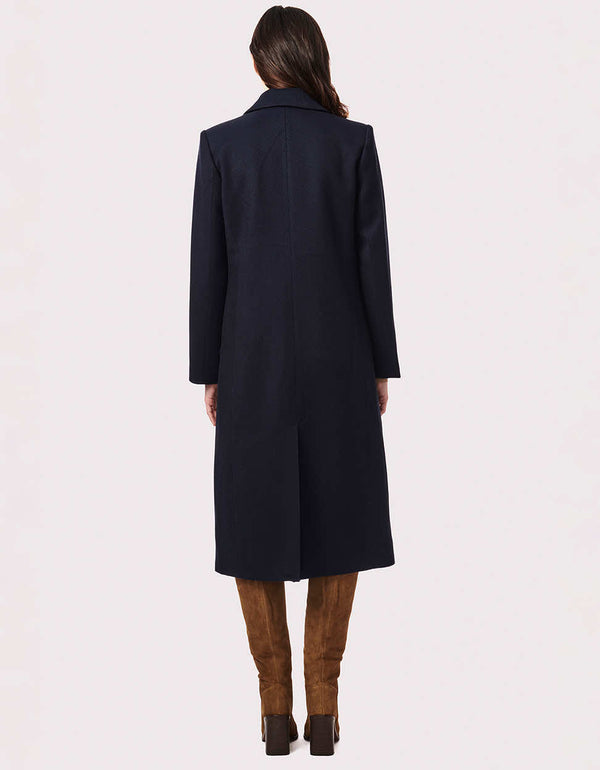 Bernardo London Long Vegan-Wool Coat