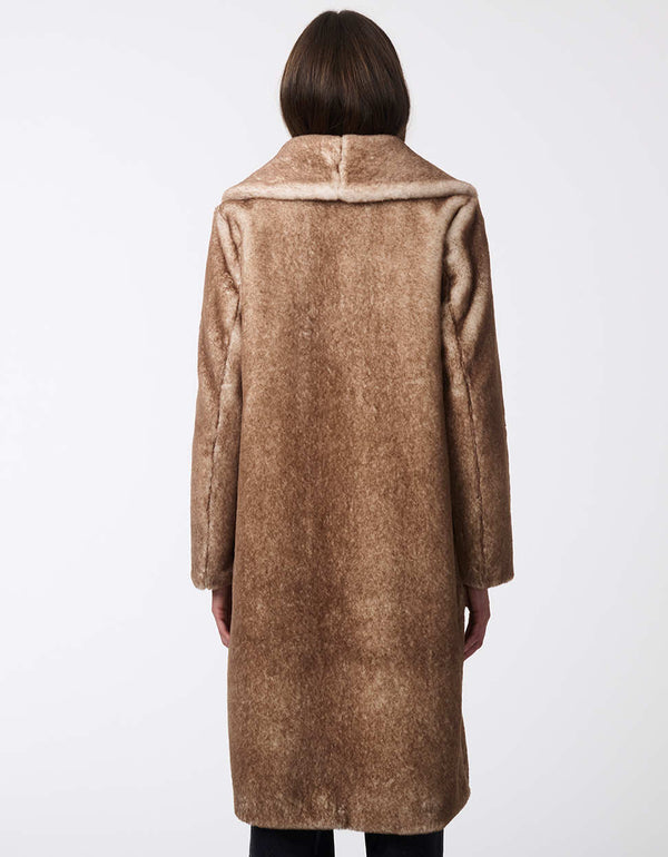 Bernardo Luxe Plush Faux Fur Coat