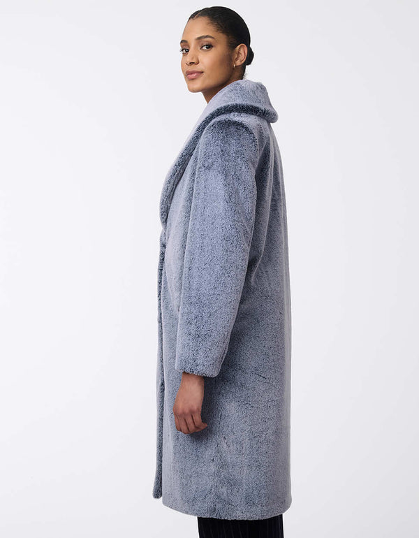 Bernardo Luxe Plush Faux Fur Coat