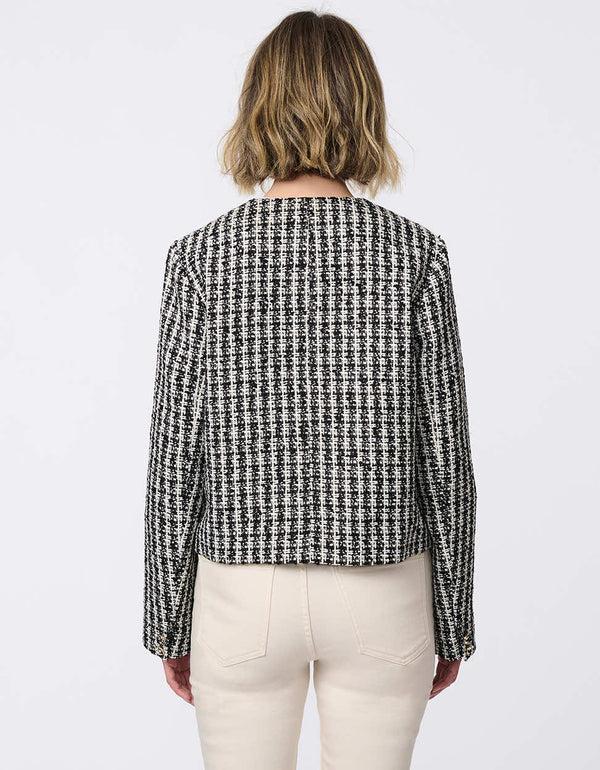 Bernardo Mademoiselle Tweed Cropped Jacket