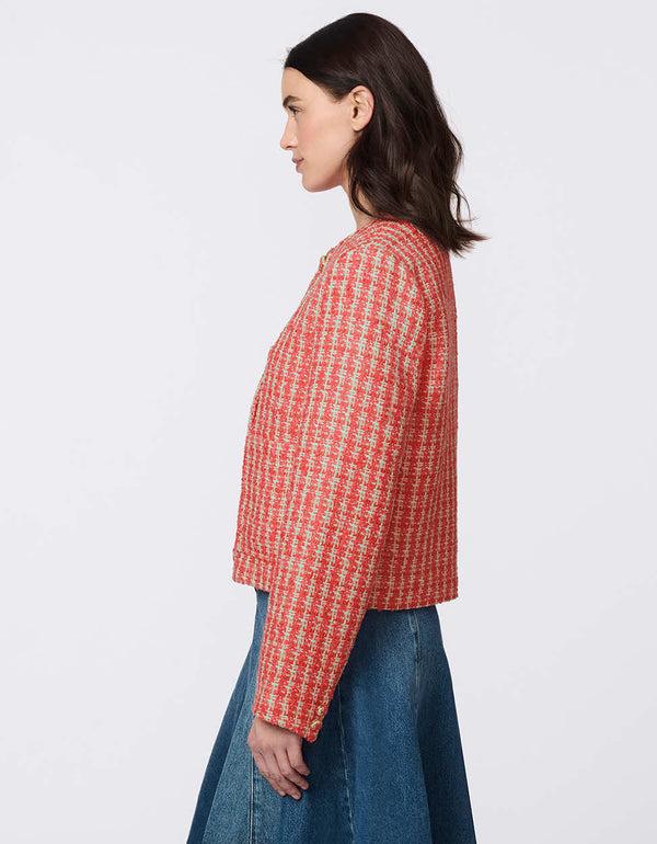 Bernardo Mademoiselle Tweed Cropped Jacket