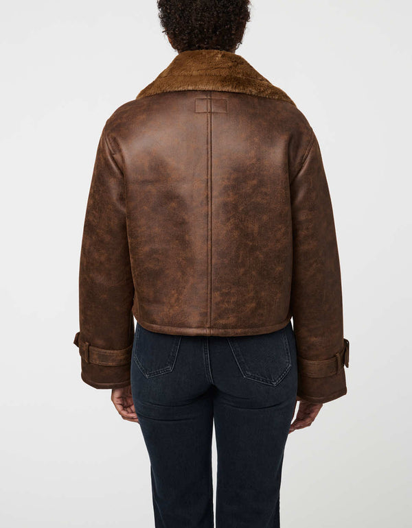 Bernardo Marlowe Suede And Faux Fur Jacket