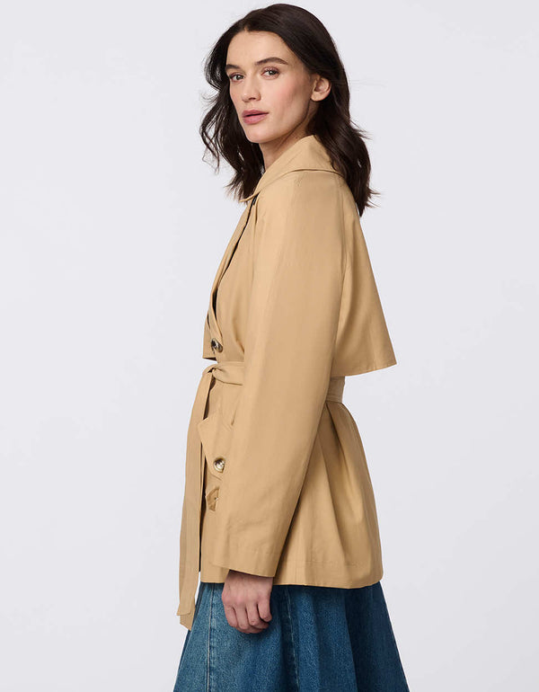 Bernardo Midtown Cropped Trench Coat