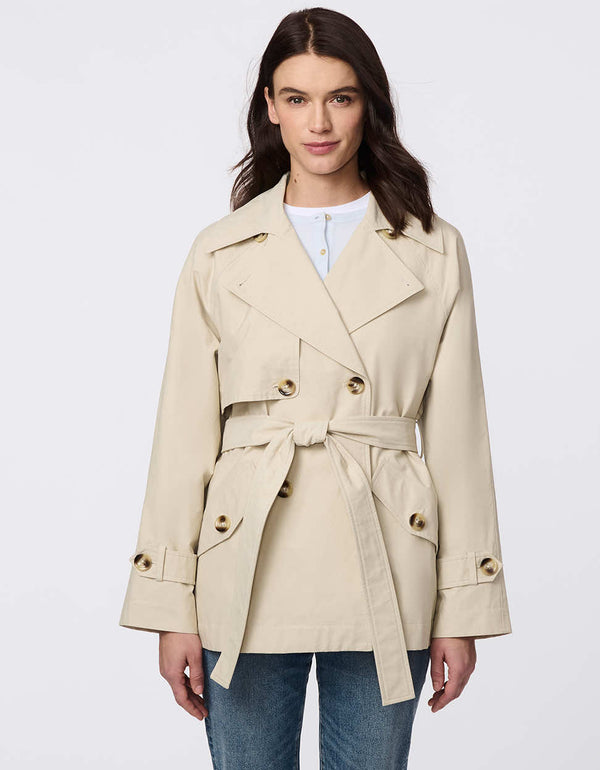 Bernardo Midtown Cropped Trench Coat