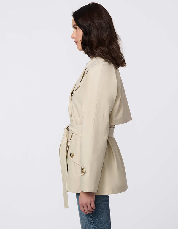 Bernardo Midtown Cropped Trench Coat