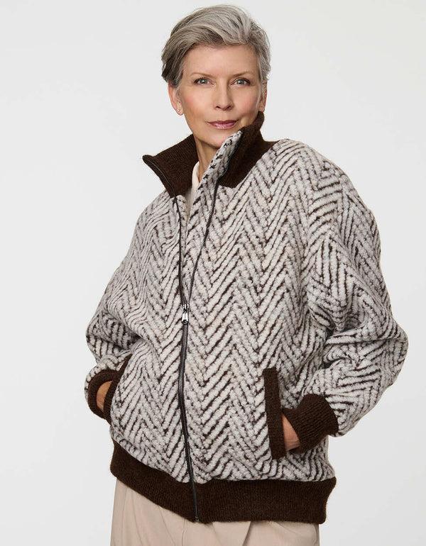 Bernardo Miller Chevron Jacket