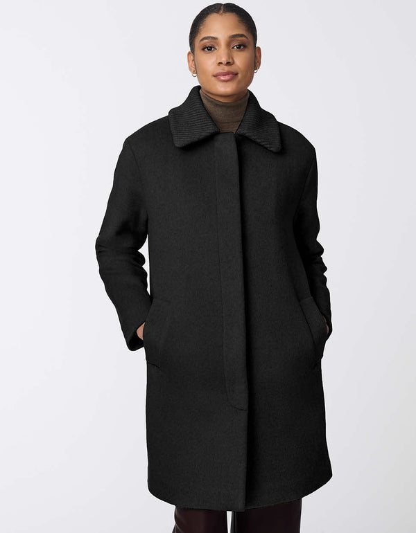 Bernardo Modern Line Wool Coat
