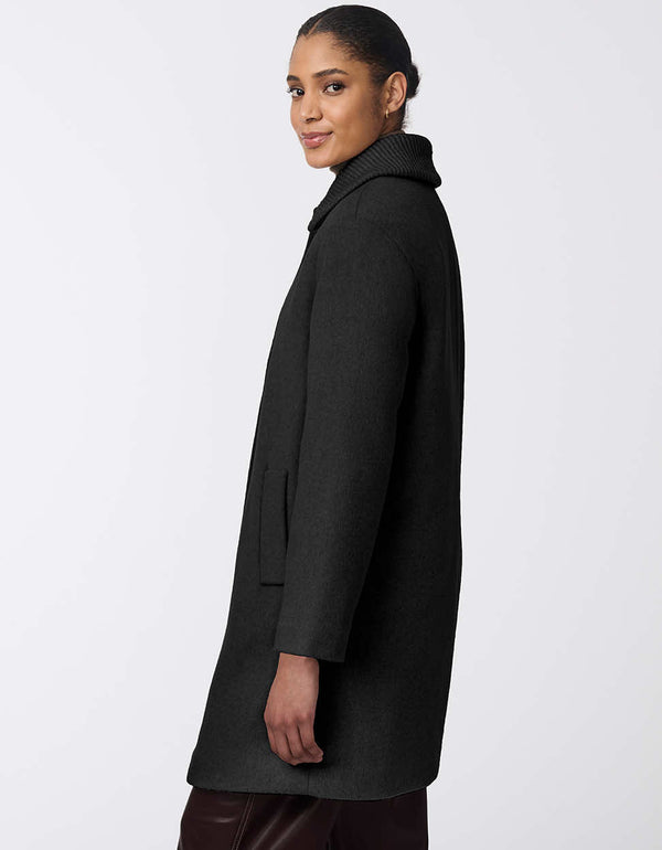 Bernardo Modern Line Wool Coat
