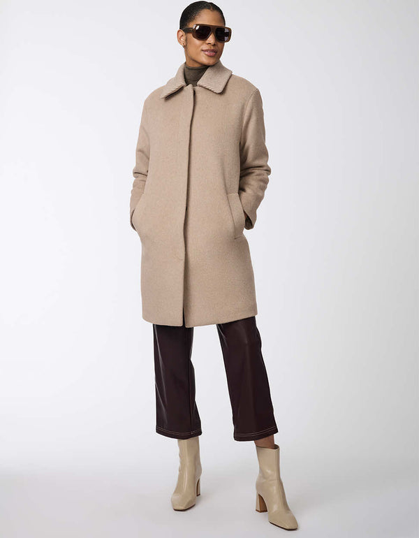 Bernardo Modern Line Wool Coat