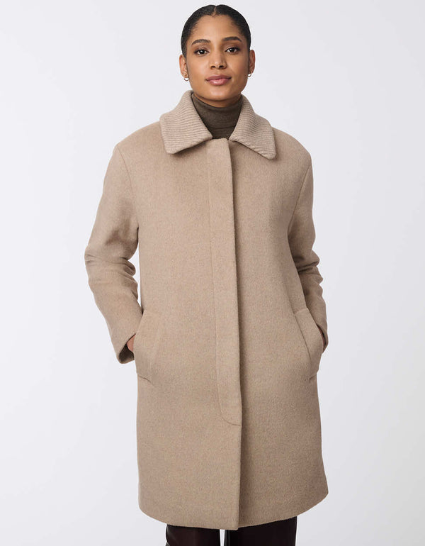 Bernardo Modern Line Wool Coat