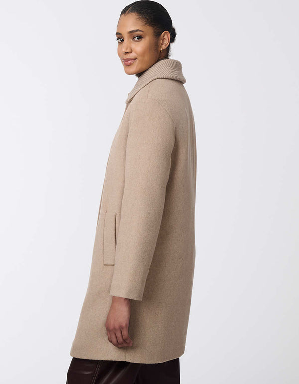 Bernardo Modern Line Wool Coat