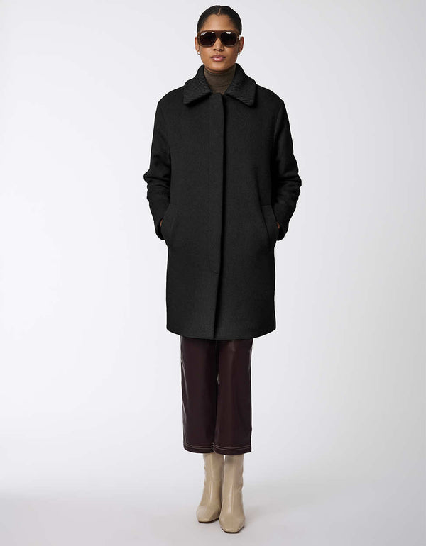 bernardo Modern Line Wool Coat