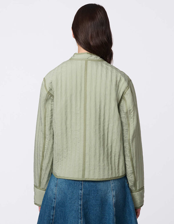 Bernardo Modern Quilted Cropped Jacket